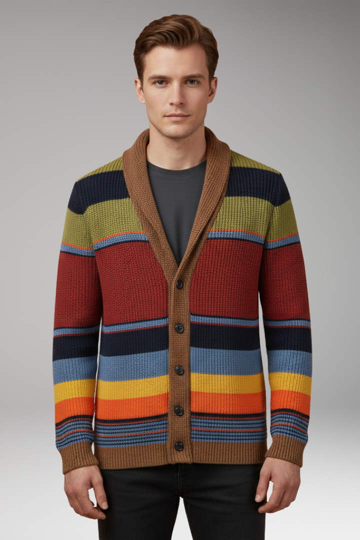 Men’s Jumper Jacket with Lapel and Buttons