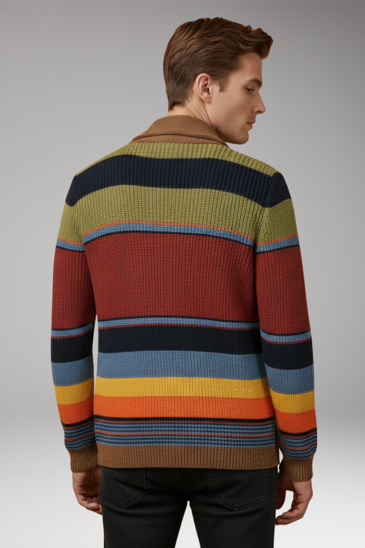 Men’s Jumper Jacket with Lapel and Buttons