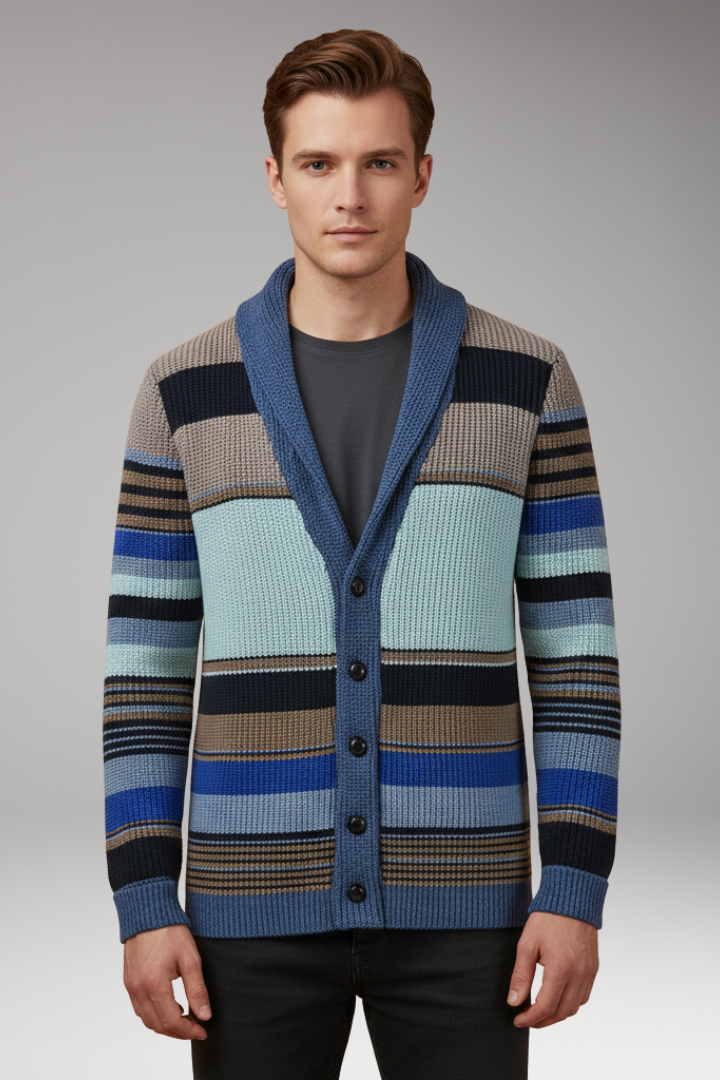 Men’s Jumper Jacket with Lapel and Buttons