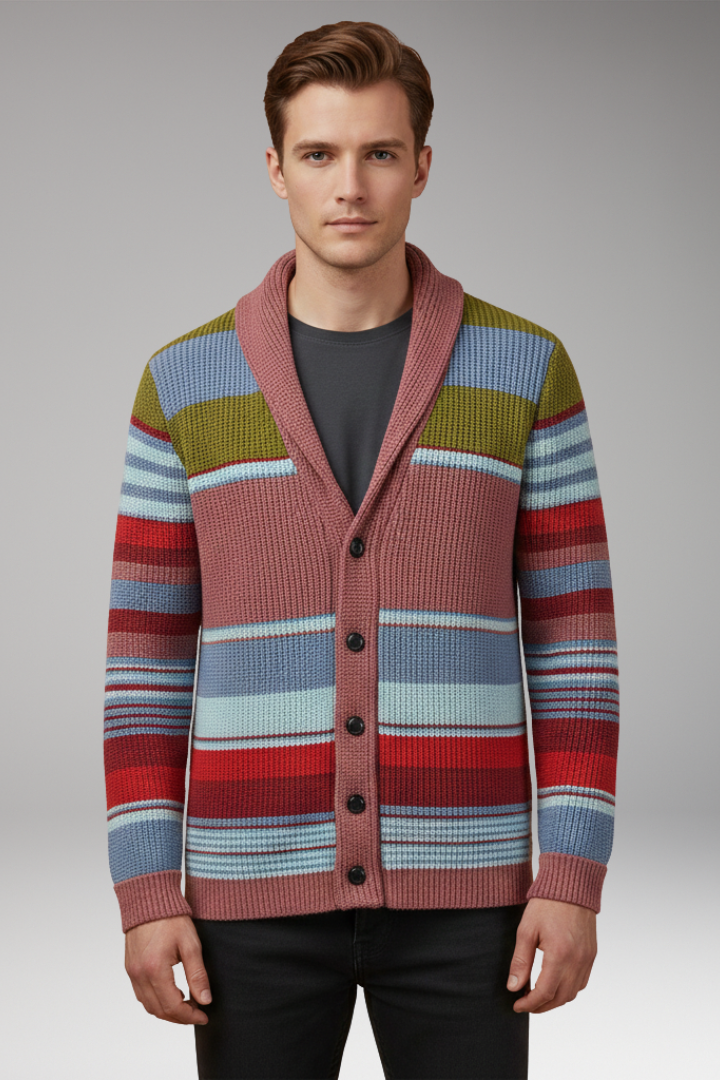 Men’s Jumper Jacket with Lapel and Buttons