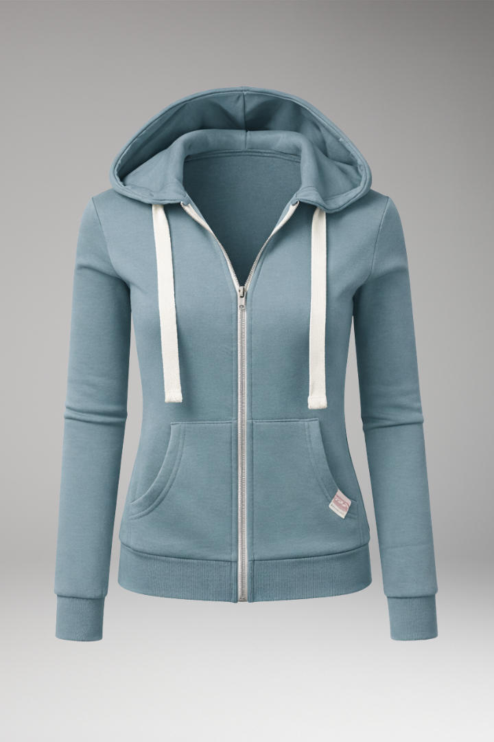 Women’s Hoodie with Zipper and Front Pockets
