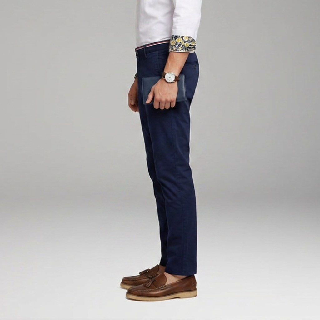 Men’s Slim-Fit Trousers with Tapered Ankle