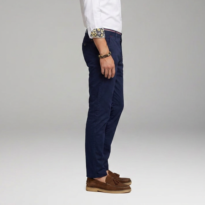 Men’s Slim-Fit Trousers with Tapered Ankle