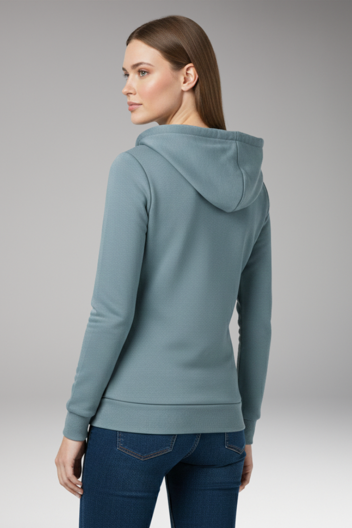 Women’s Hoodie with Zipper and Front Pockets