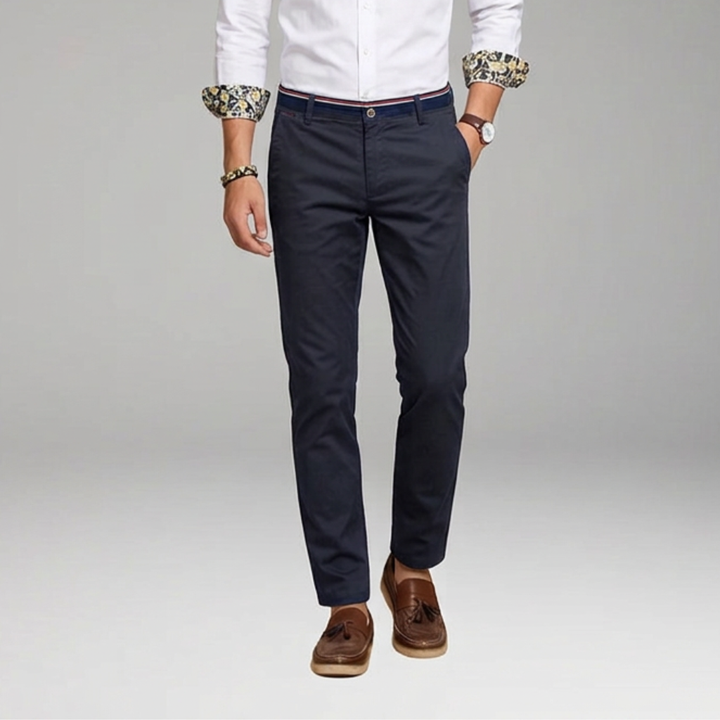 Men’s Slim-Fit Trousers with Tapered Ankle
