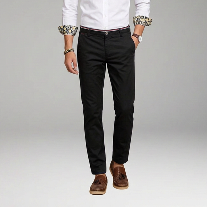 Men’s Slim-Fit Trousers with Tapered Ankle