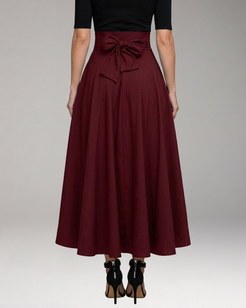Women’s Maxi Skirt with High Waist and Pockets