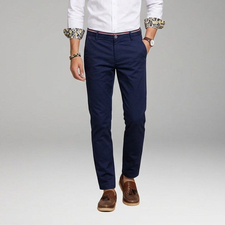 Men’s Slim-Fit Trousers with Tapered Ankle