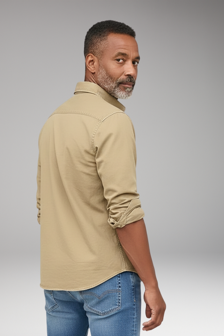 Men’s Shirt with Button Front and Defined Cuffs