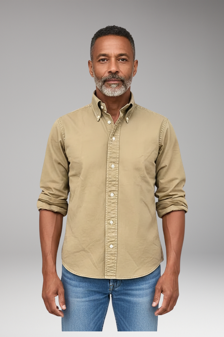 Men’s Shirt with Button Front and Defined Cuffs