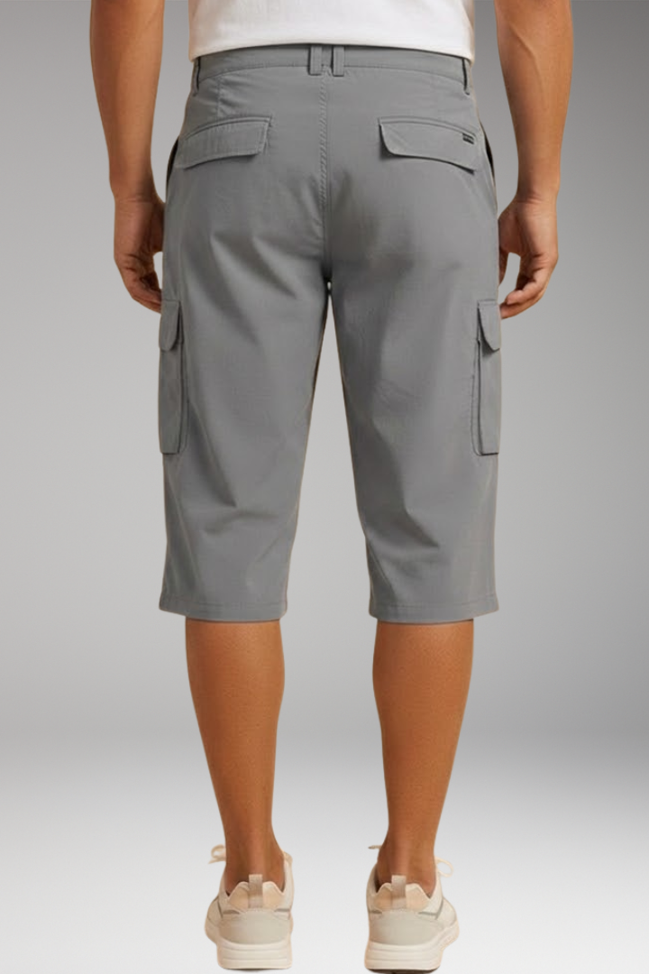 Men's Bermuda Cargo Shorts with Multiple Pockets and Relaxed Fit