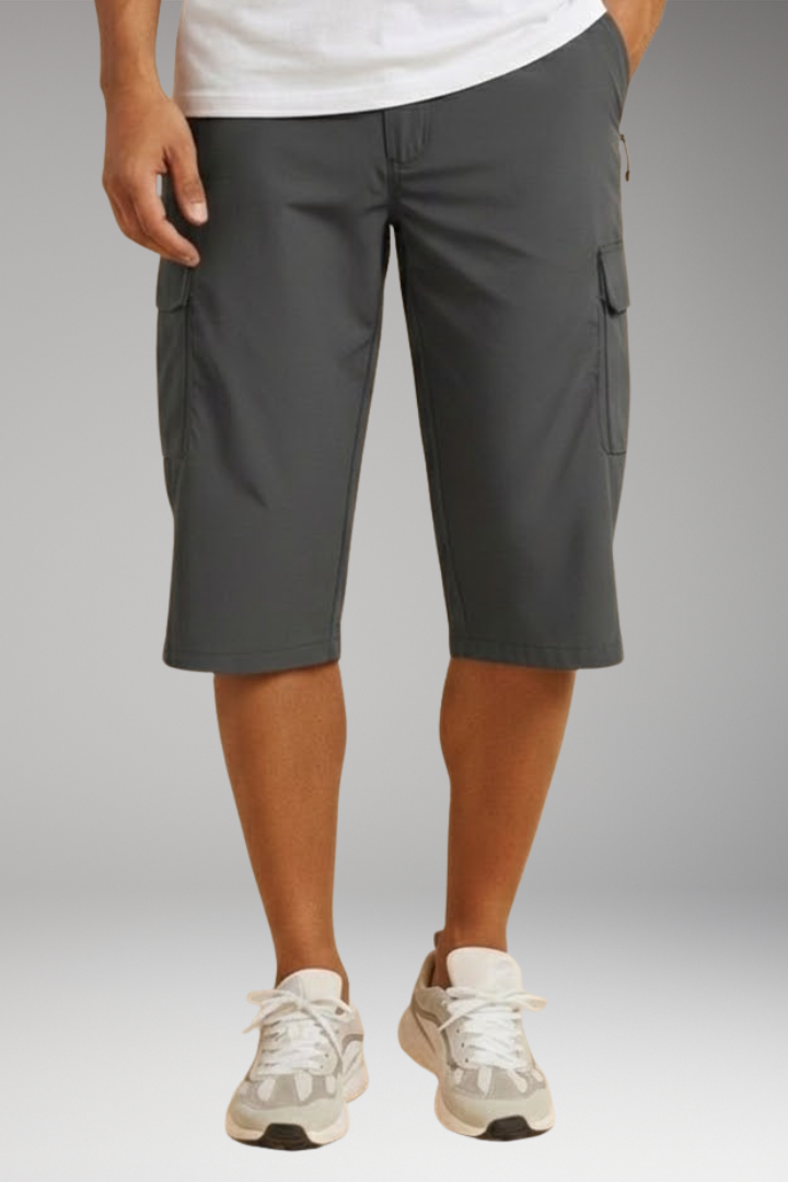 Men's Bermuda Cargo Shorts with Multiple Pockets and Relaxed Fit