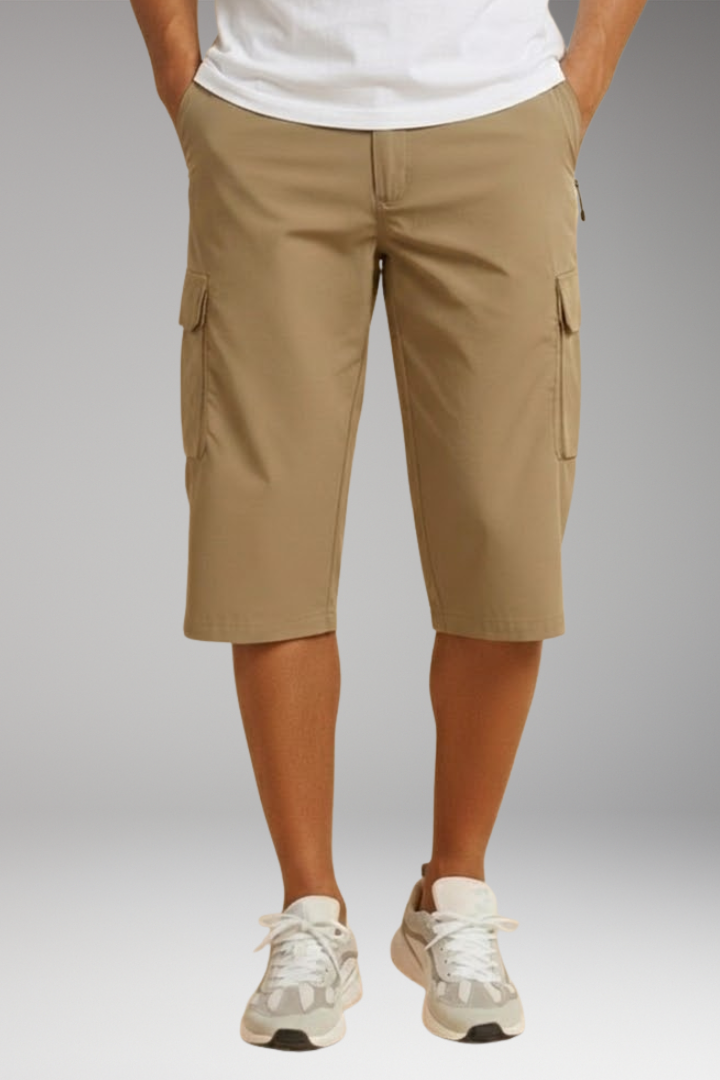 Men's Bermuda Cargo Shorts with Multiple Pockets and Relaxed Fit