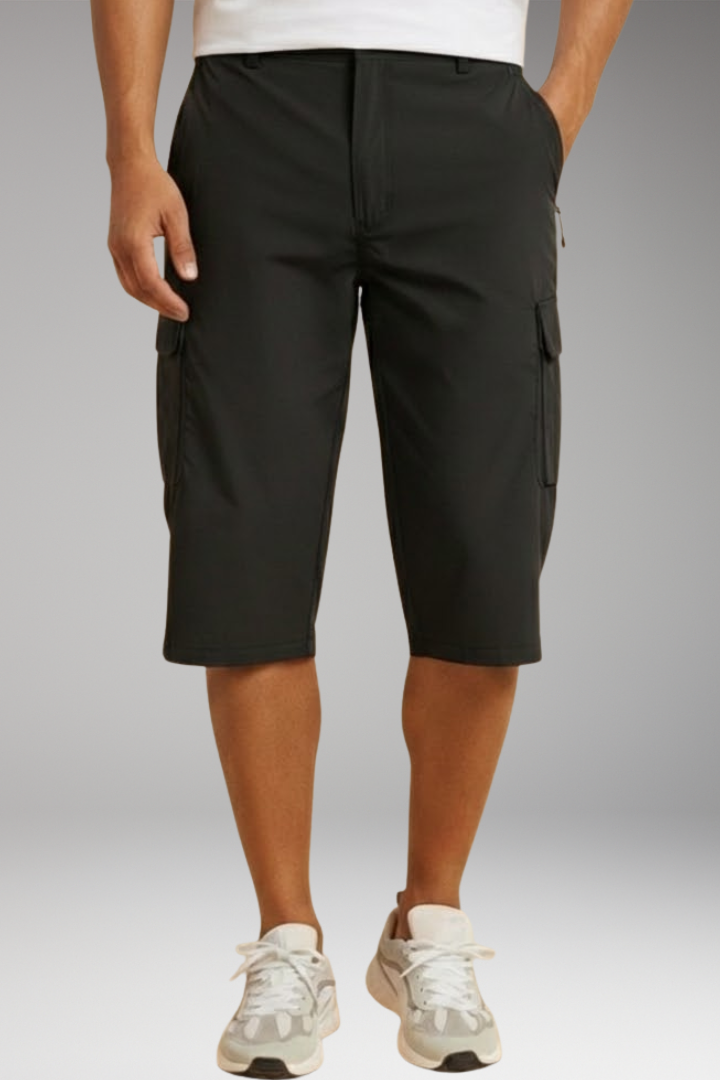 Men's Bermuda Cargo Shorts with Multiple Pockets and Relaxed Fit
