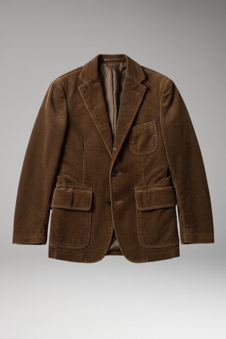 Men’s Blazer with Notch Lapel and Buttons