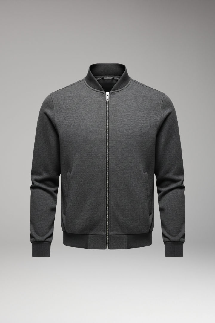 Men’s Bomber Jacket with High Closing Collar