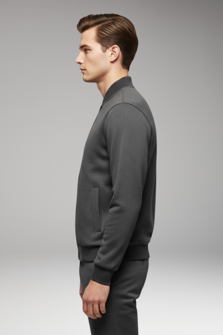 Men’s Bomber Jacket with High Closing Collar