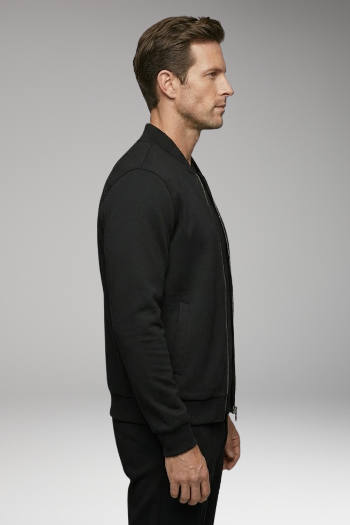 Men's Bomber Jacket with Modern Cut and Practical Pockets