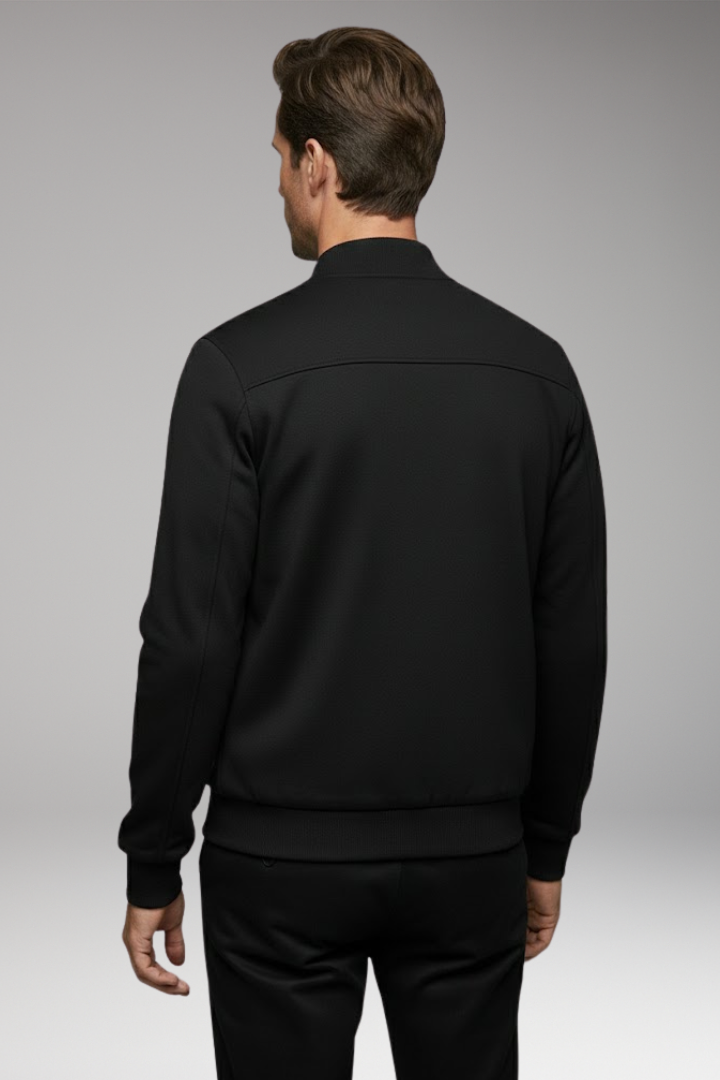 Men's Bomber Jacket with Modern Cut and Practical Pockets