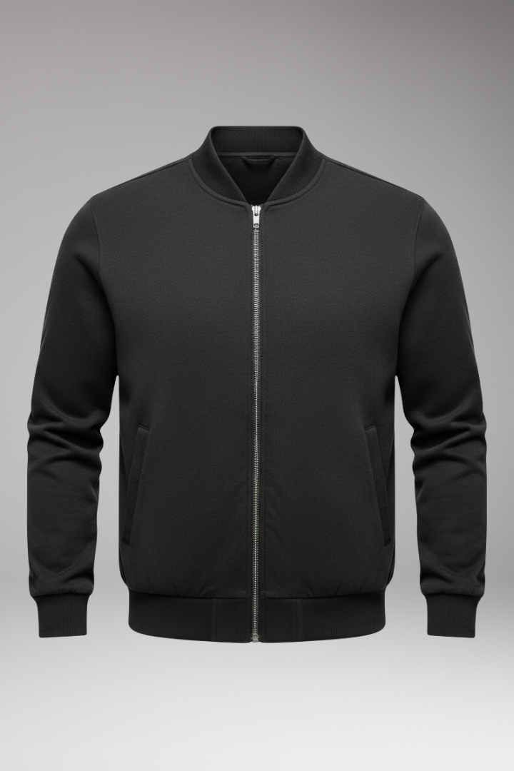 Men's Bomber Jacket with Modern Cut and Practical Pockets