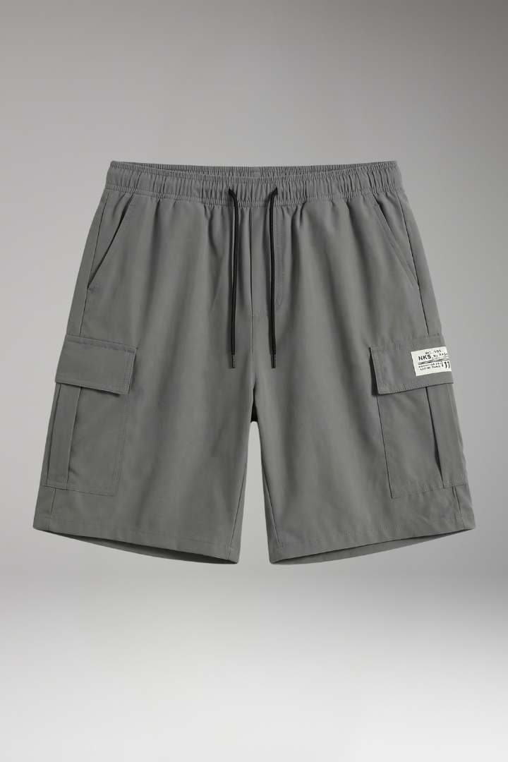 Men's Cargo Knee-Length Shorts with Drawstring