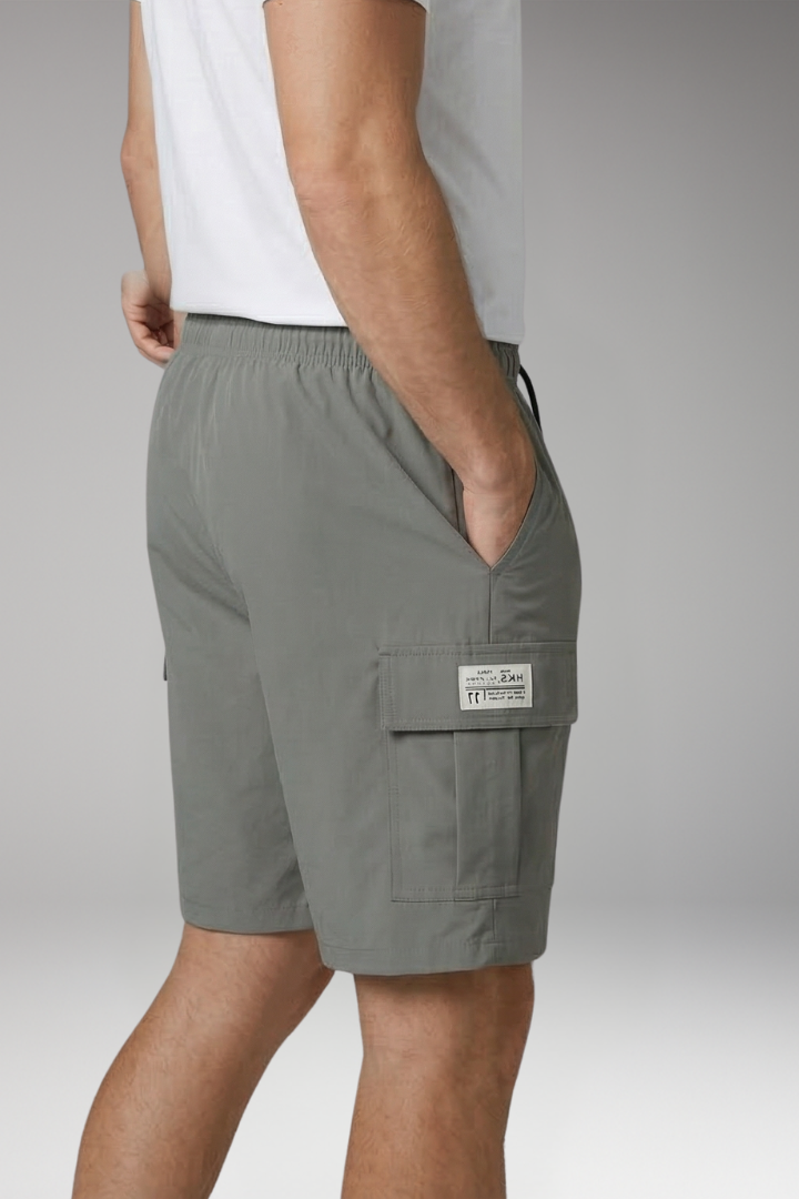 Men's Cargo Knee-Length Shorts with Drawstring