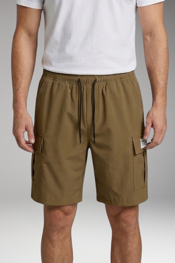 Men's Cargo Knee-Length Shorts with Drawstring