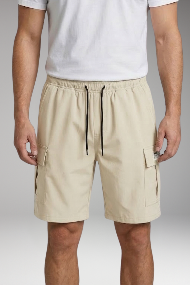 Men's Cargo Knee-Length Shorts with Drawstring