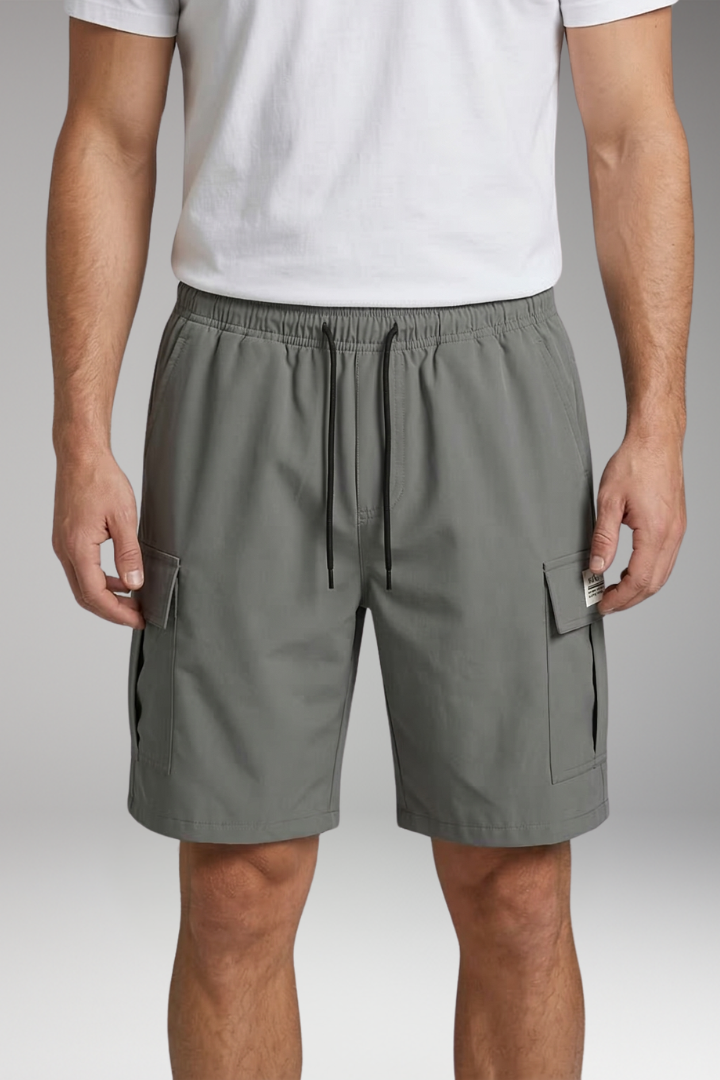 Men's Cargo Knee-Length Shorts with Drawstring
