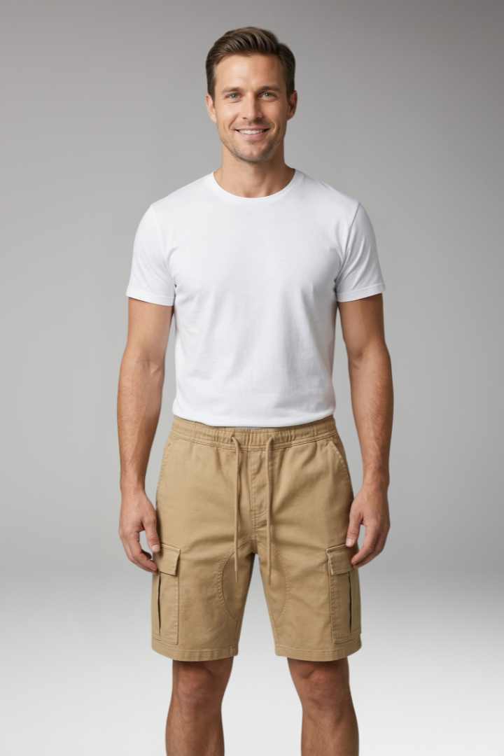 Men's Cargo Knee Length Shorts with Flap Pockets