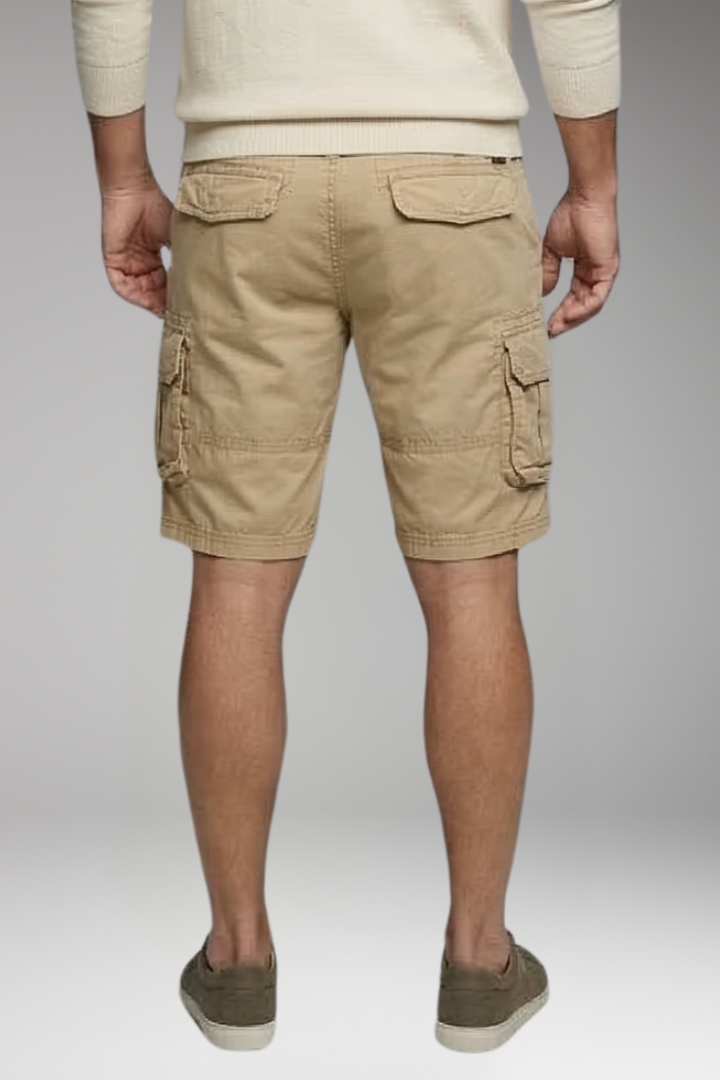 Men's Cargo Shorts with Button and Pockets