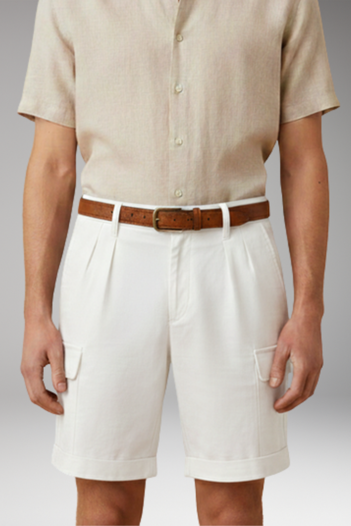 Men's Cargo Shorts with Cargo Pockets and Belt Loops