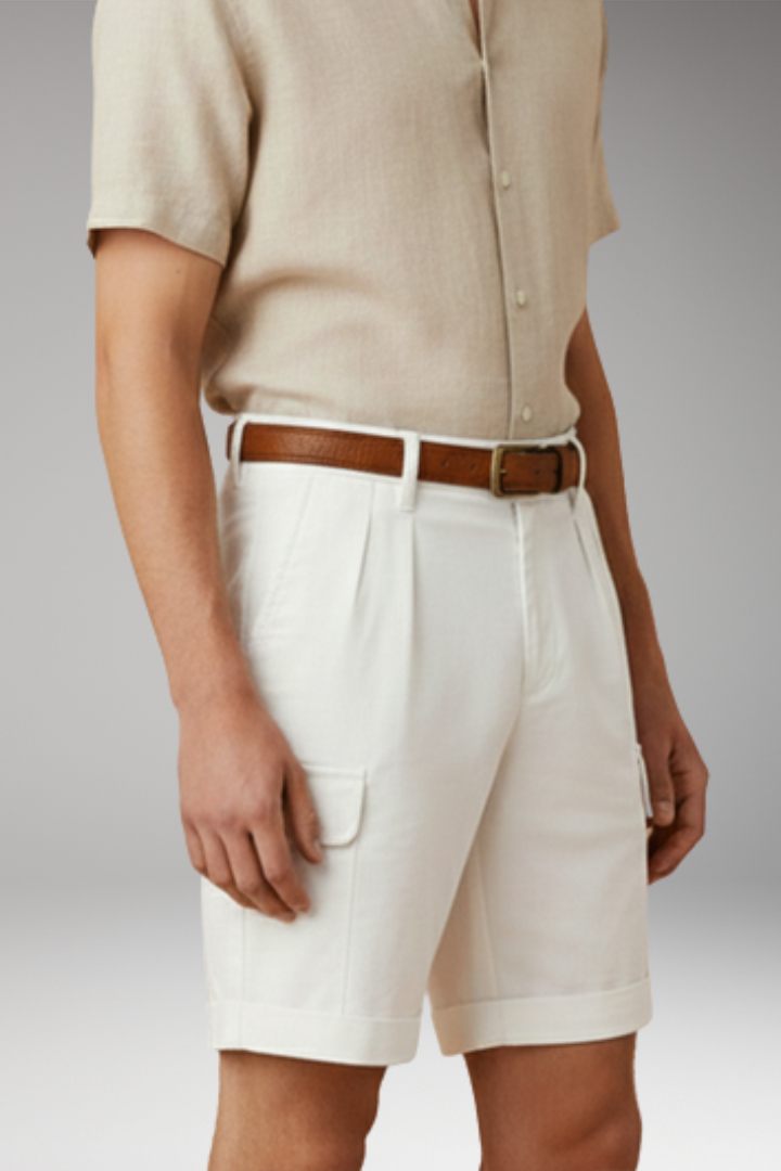 Men's Cargo Shorts with Cargo Pockets and Belt Loops
