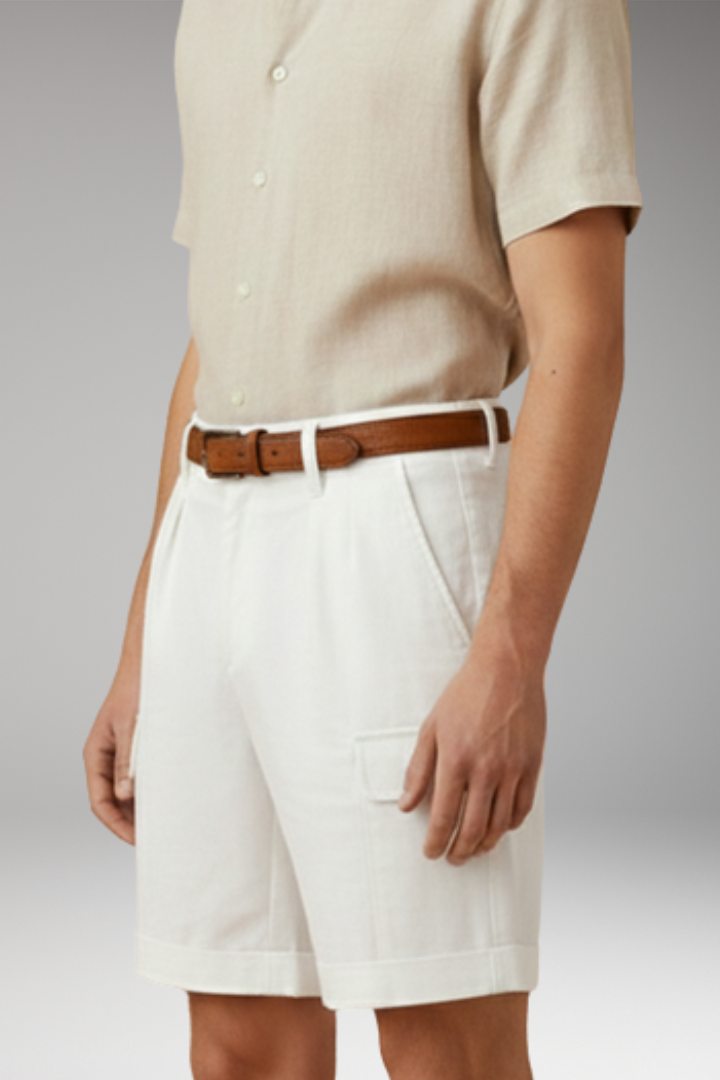 Men's Cargo Shorts with Cargo Pockets and Belt Loops