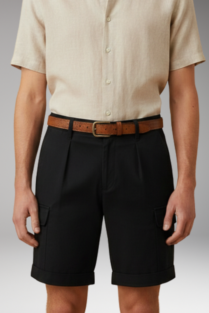 Men's Cargo Shorts with Cargo Pockets and Belt Loops