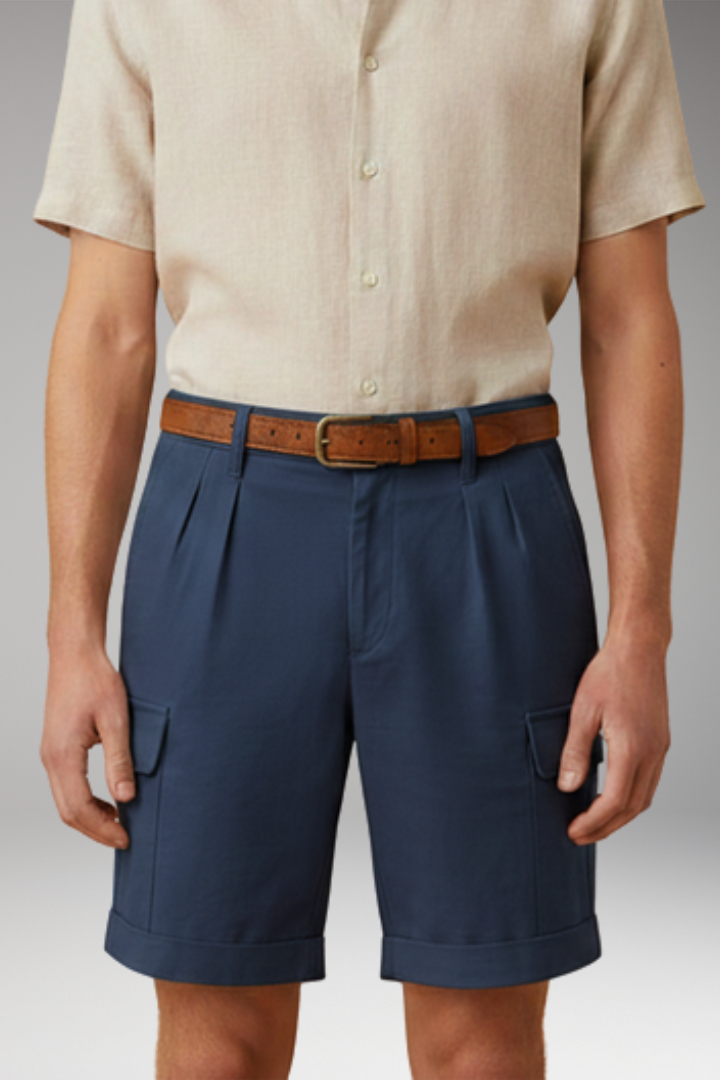 Men's Cargo Shorts with Cargo Pockets and Belt Loops