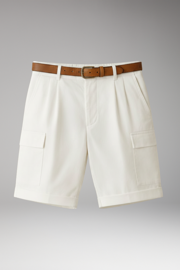 Men's Cargo Shorts with Cargo Pockets and Belt Loops
