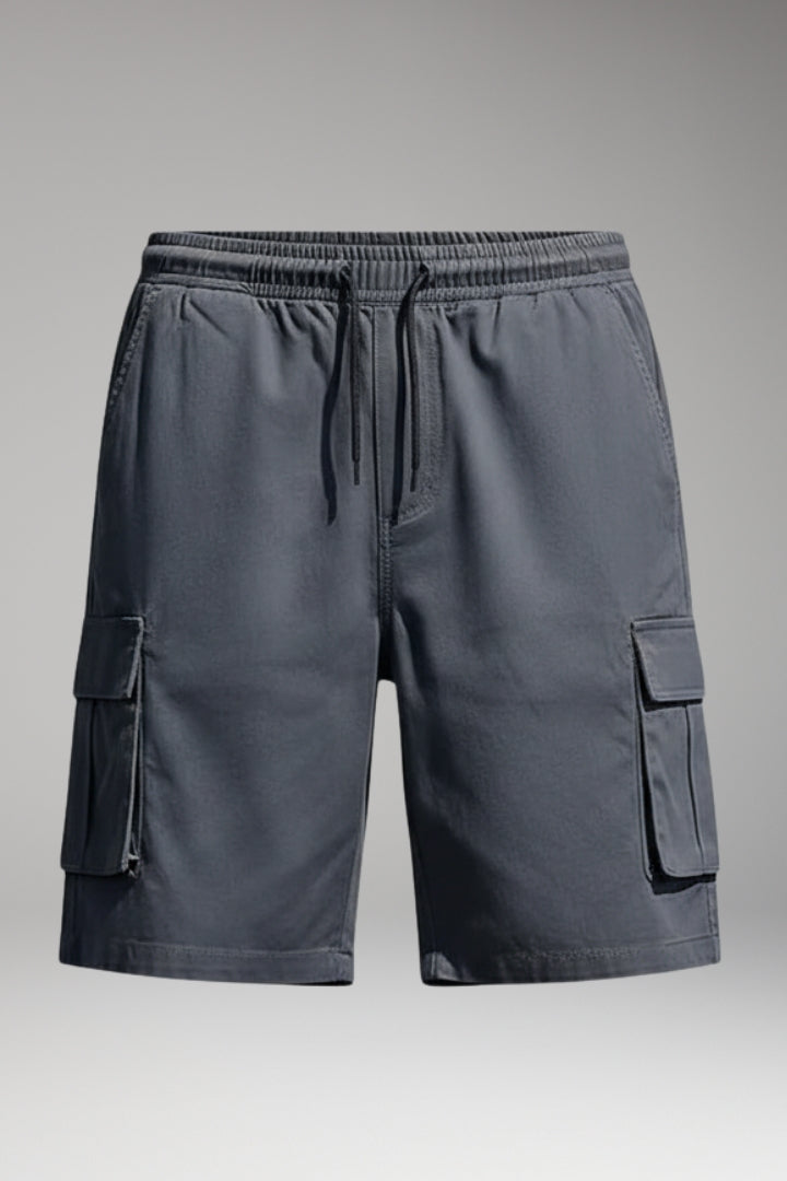 Men's Cargo Shorts with Drawstring Waistband and Flap Pockets