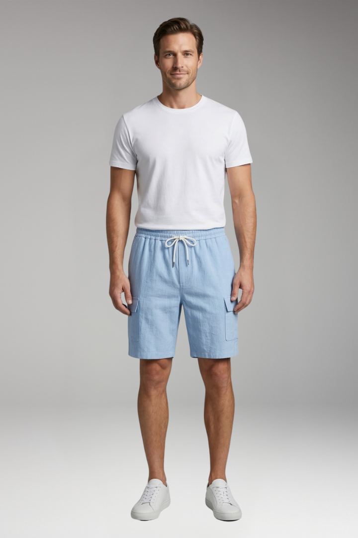 Men’s Cargo Shorts with Drawstring and Cargo Pockets