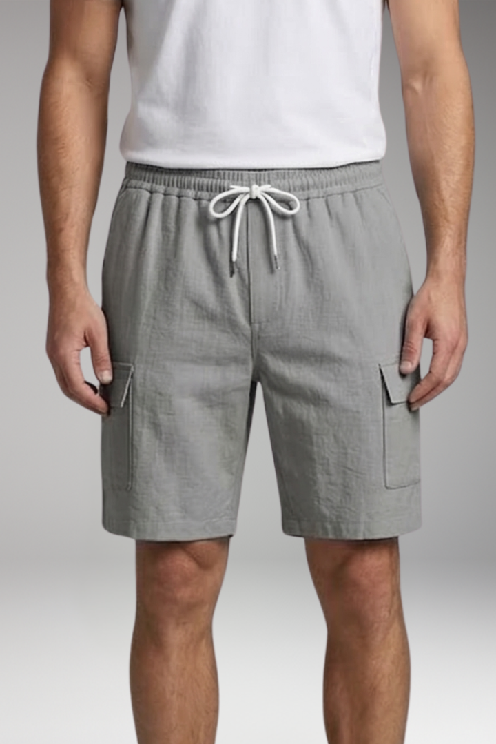 Men’s Cargo Shorts with Drawstring and Cargo Pockets