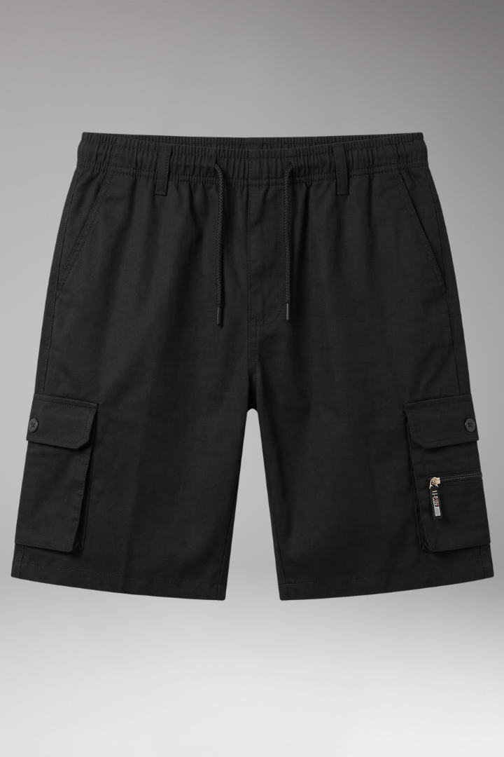 Men's Cargo Shorts with Drawstring and Multiple Pockets
