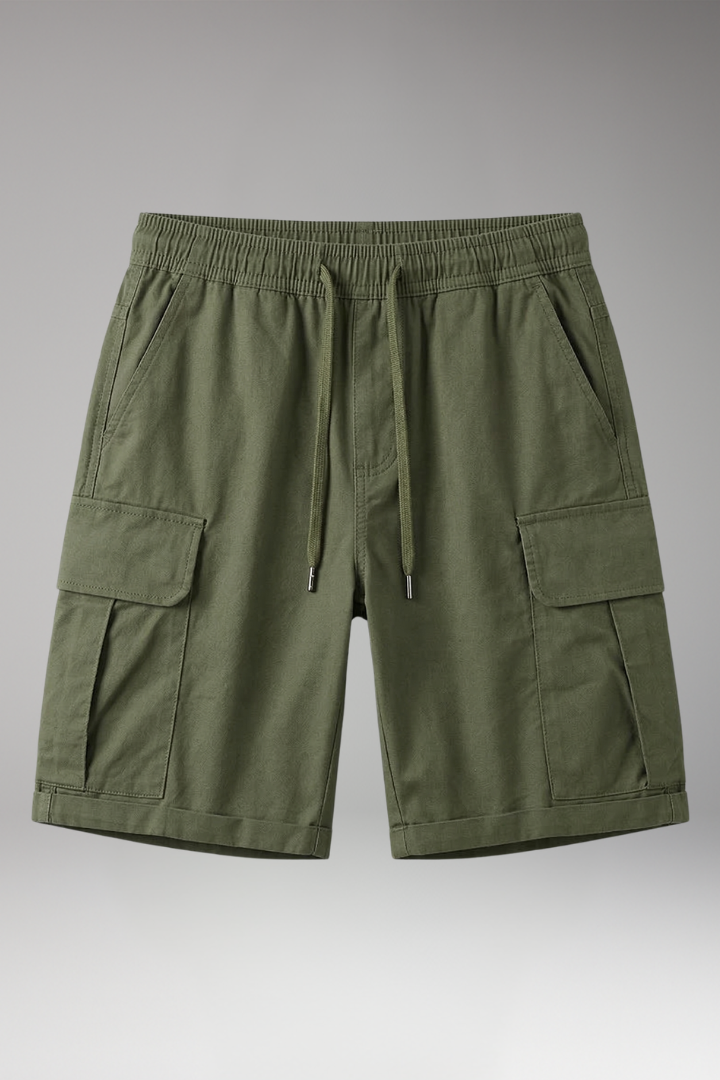 Men's Cargo Shorts with Drawstring and Pockets