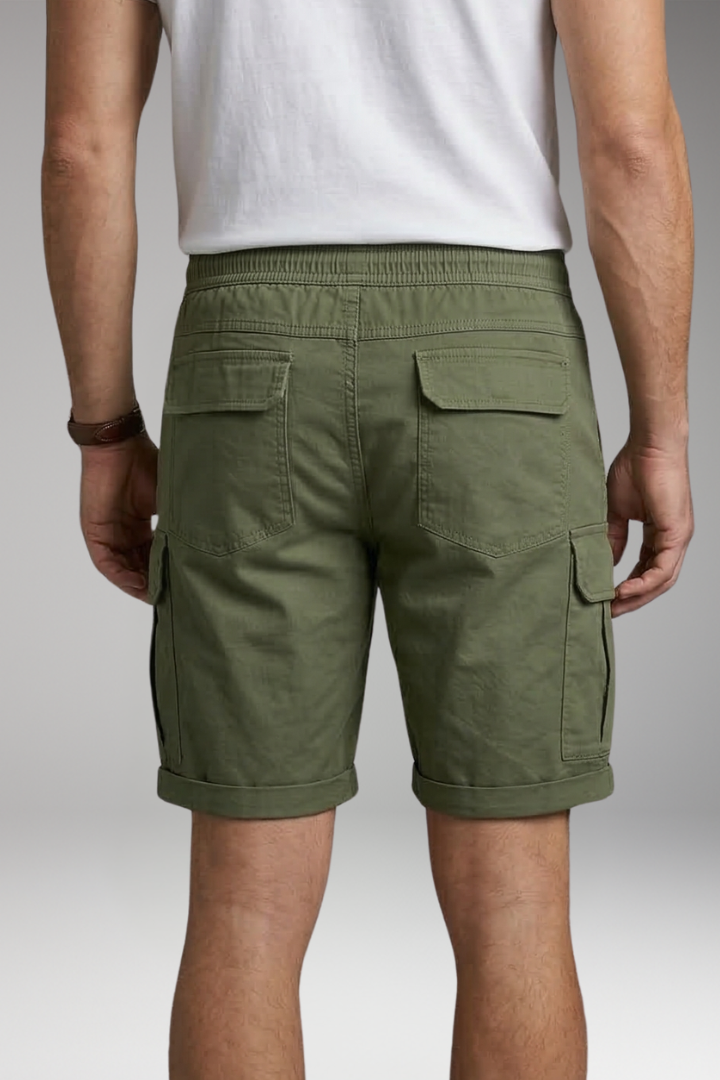 Men's Cargo Shorts with Drawstring and Pockets