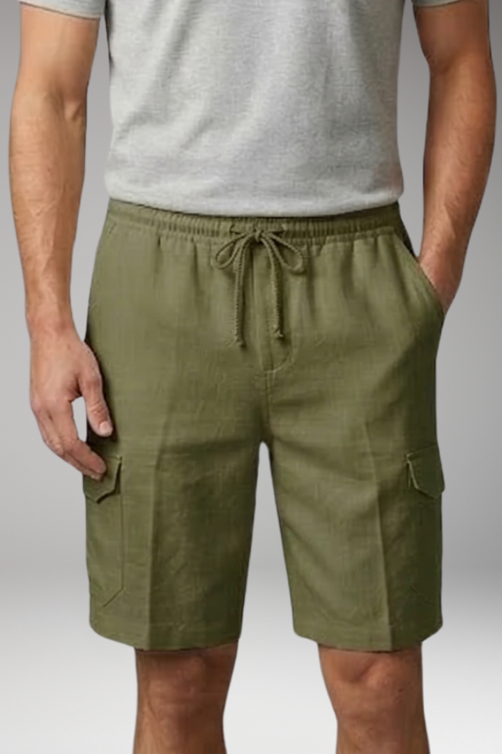 Men's Cargo Shorts with Drawstring and Side Pockets