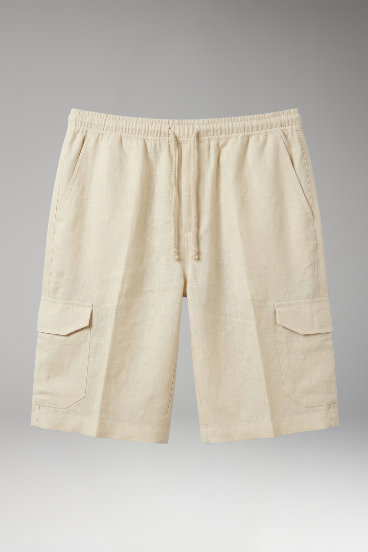 Men's Cargo Shorts with Drawstring and Side Pockets