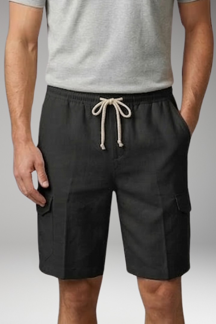 Men's Cargo Shorts with Drawstring and Side Pockets