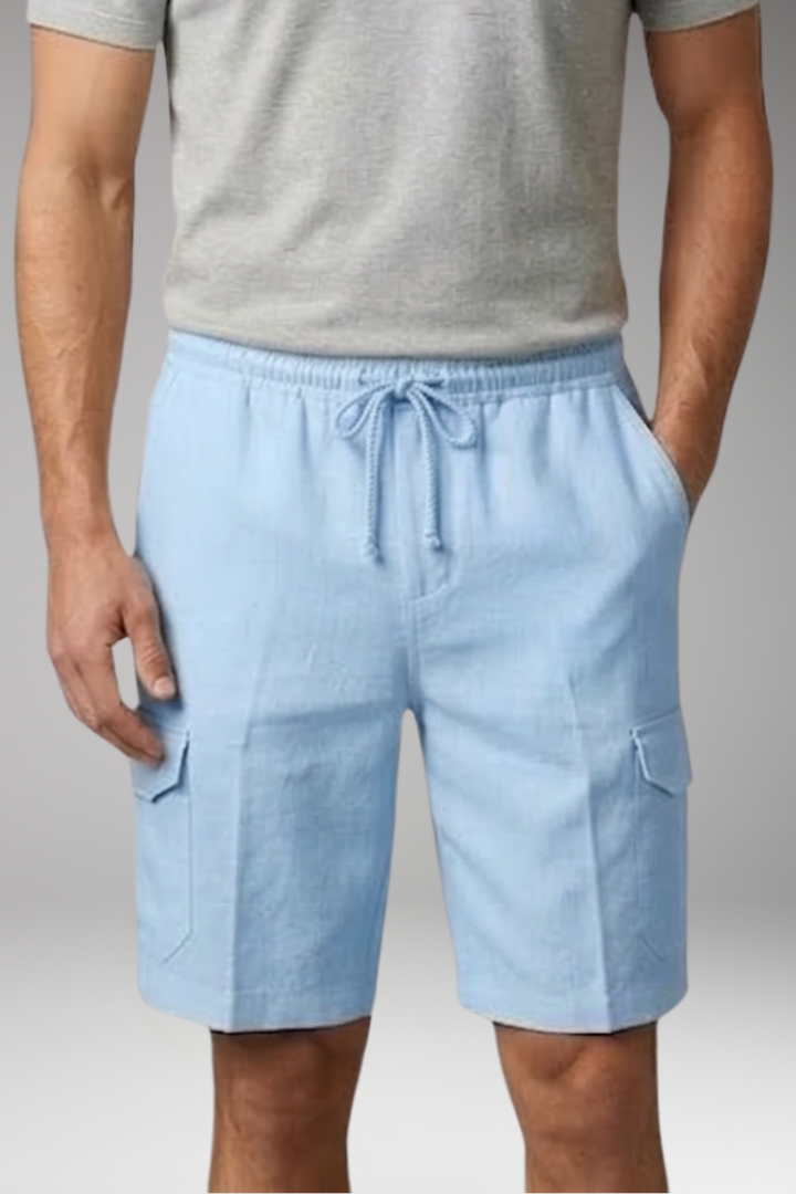Men's Cargo Shorts with Drawstring and Side Pockets