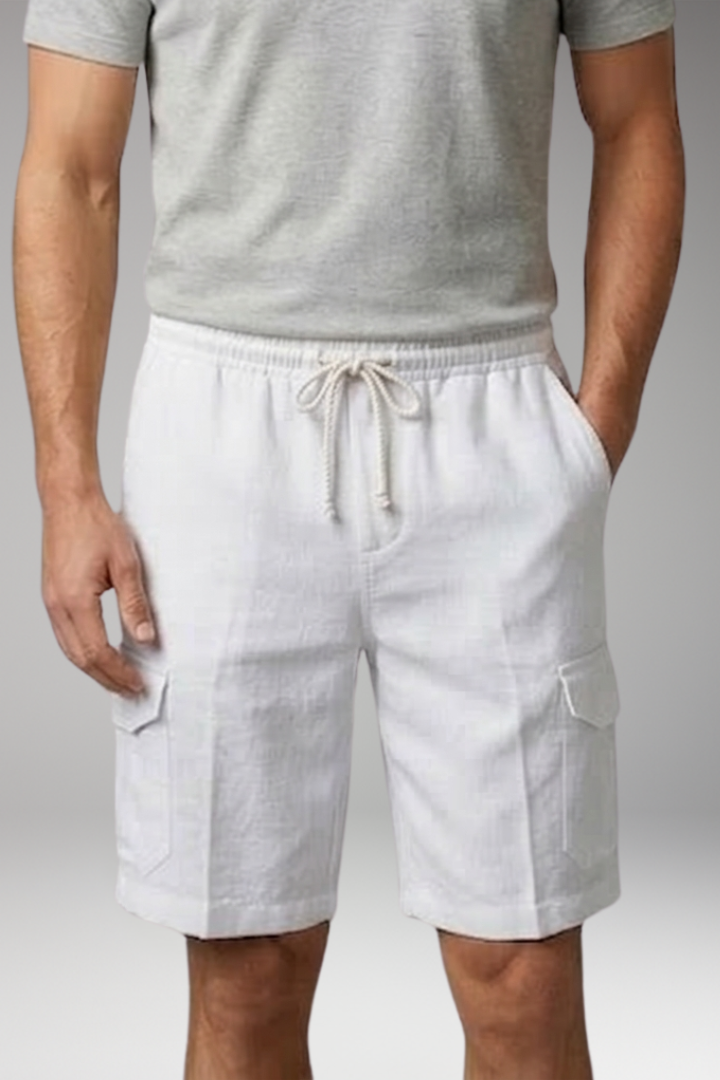 Men's Cargo Shorts with Drawstring and Side Pockets