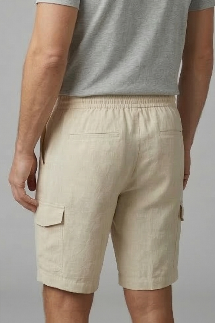 Men's Cargo Shorts with Drawstring and Side Pockets
