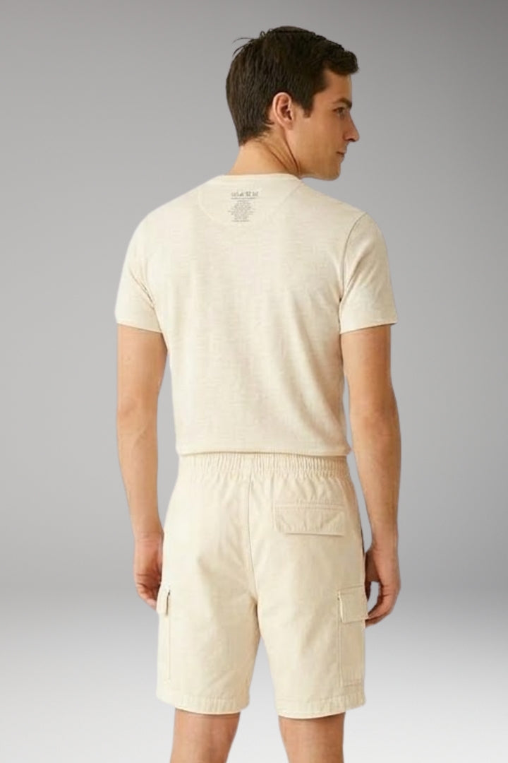 Men's Cargo Shorts with Elastic Waistband and Cargo Pockets